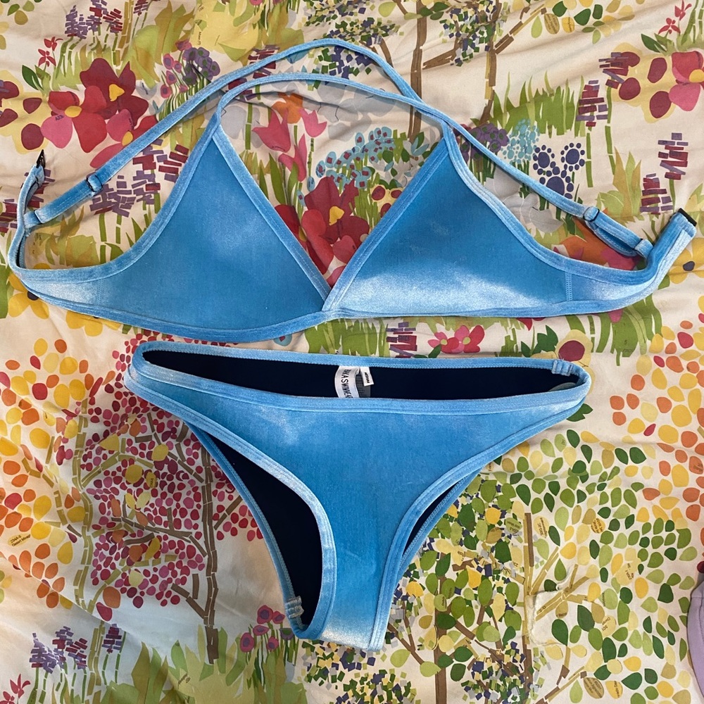 Light Blue Velvet Hoaka Neoprene Bikini Set